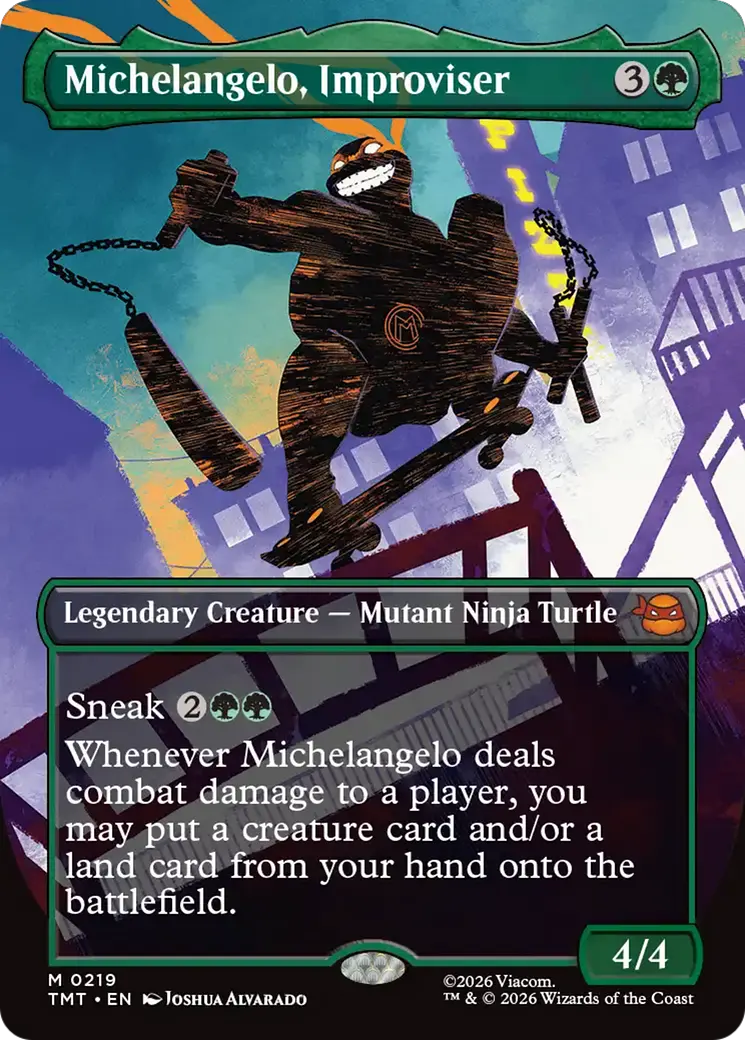 Michelangelo, Improviser (Borderless) [Teenage Mutant Ninja Turtles] 1