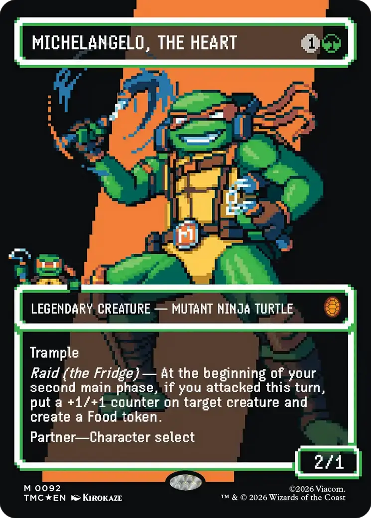 Michelangelo, The Heart (0093) (Borderless) [Teenage Mutant Ninja Turtles Commander] 1