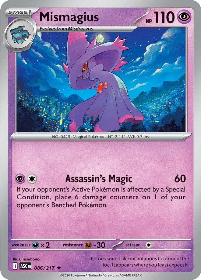 Mismagius (086/217) [Mega Evolution: Ascended Heroes] 1