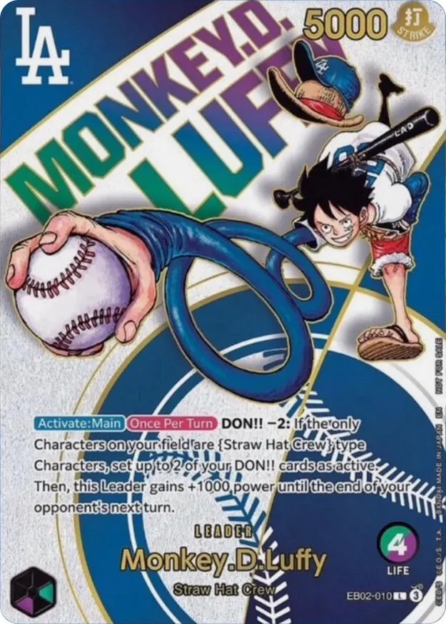 Monkey.D.Luffy (Dodgers X One Piece) [One Piece Promotion Cards] 1