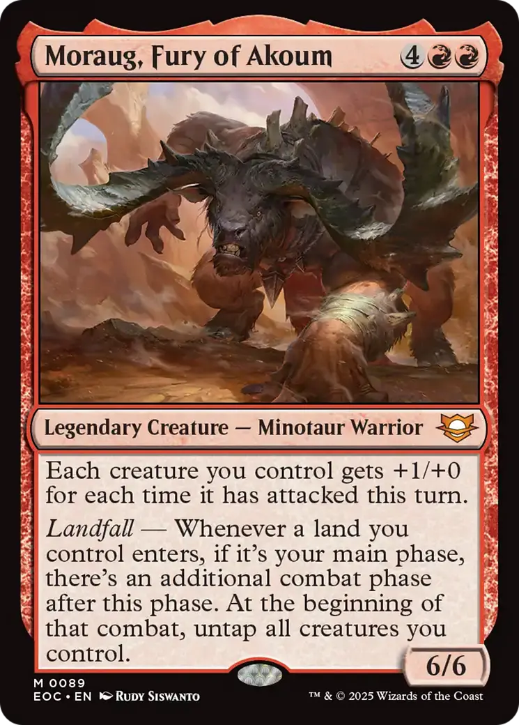 Moraug, Fury Of Akoum [Edge Of Eternities Commander] 1