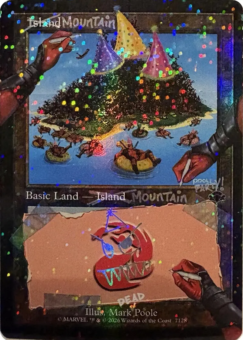 Mountain (7128) (Pool Party Foil) [Secret Lair Drop Series] 1