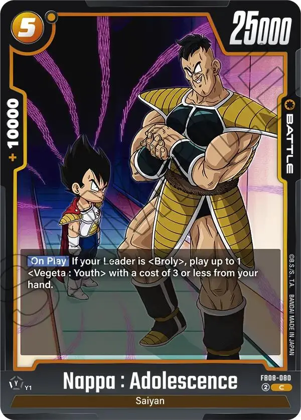 Nappa : Adolescence [Saiyan's Pride] 1