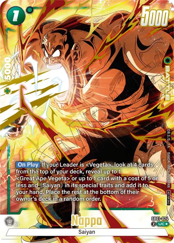 Nappa (Limited Pack 02) (Alternate Art) [Fusion World Tournament Cards] 1