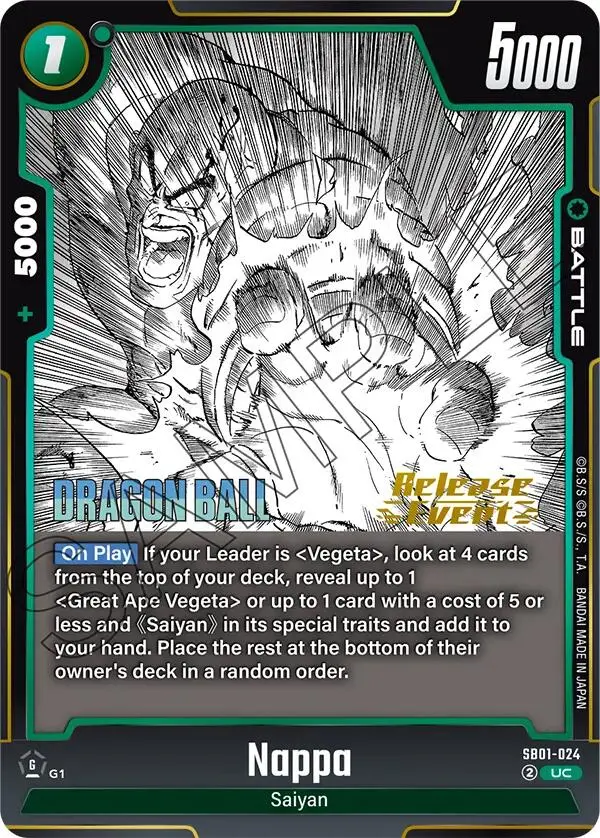 Nappa [Manga Booster 01 Release Event Cards] 1