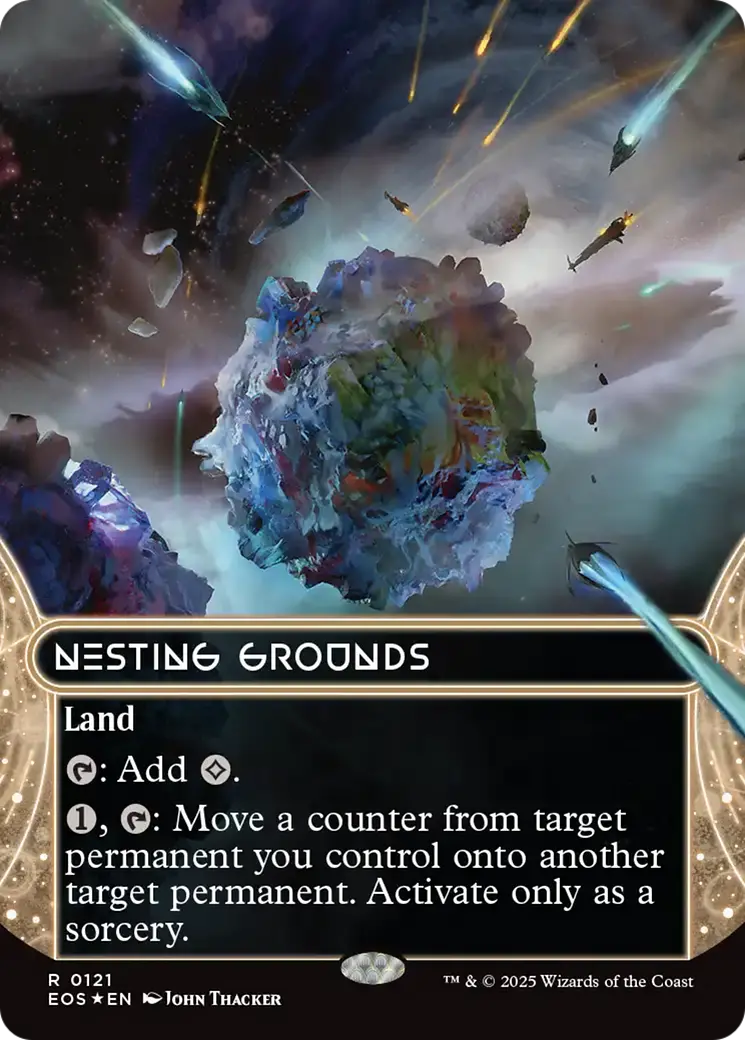 Nesting Grounds (0121) (Borderless) (Galaxy Foil) [Edge Of Eternities: Stellar Sights] 1