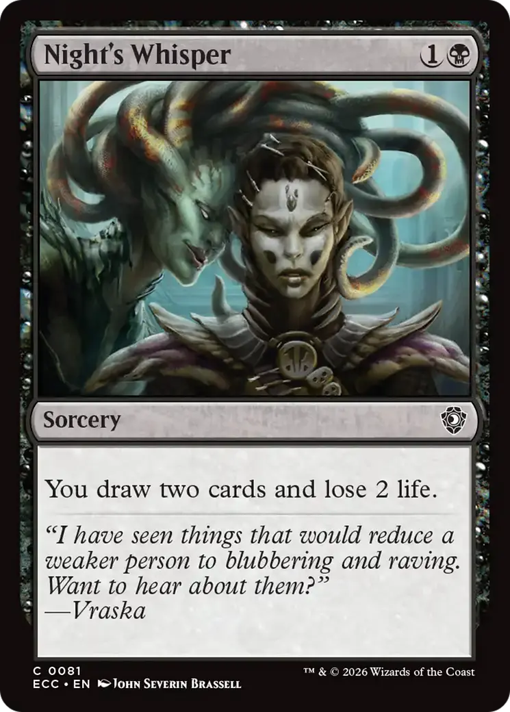 Night's Whisper [Lorwyn Eclipsed Commander] 1