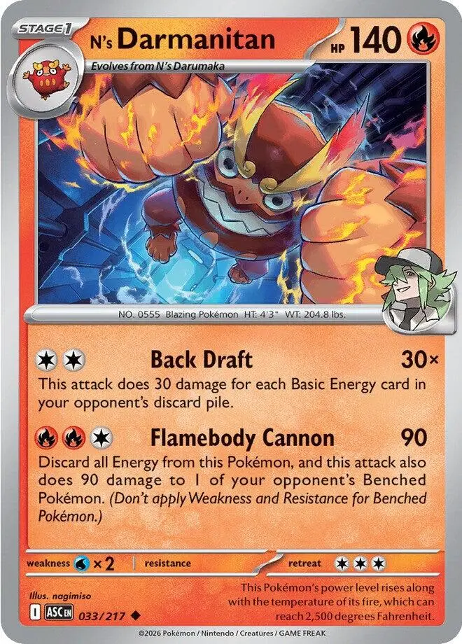 N's Darmanitan (033/217) [Mega Evolution: Ascended Heroes] 1