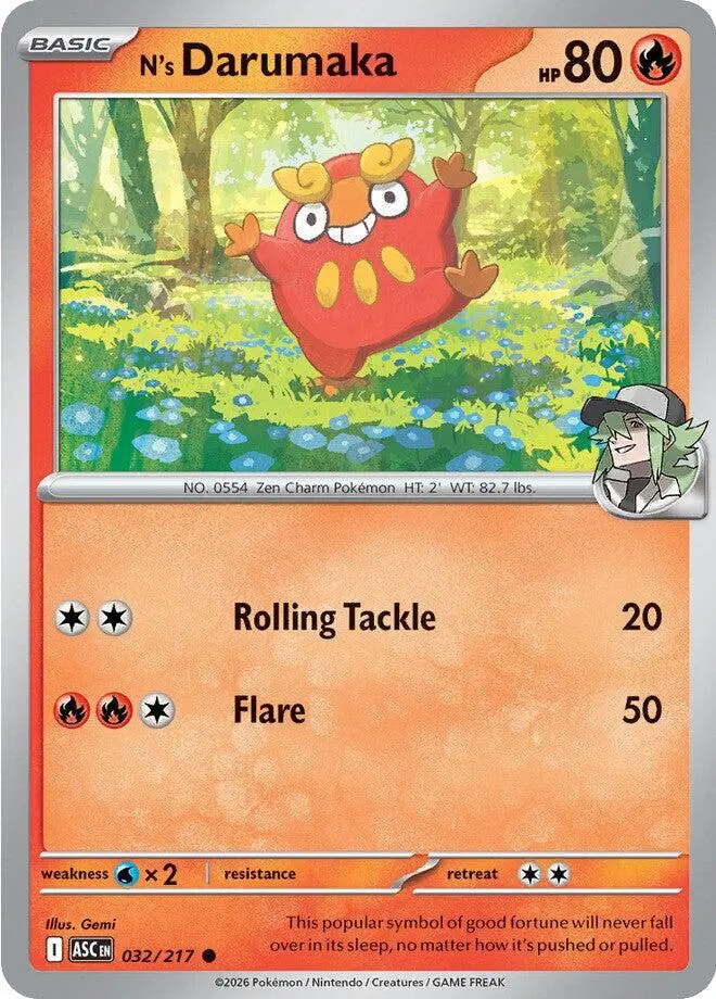 N's Darumaka (032/217) [Mega Evolution: Ascended Heroes] 1