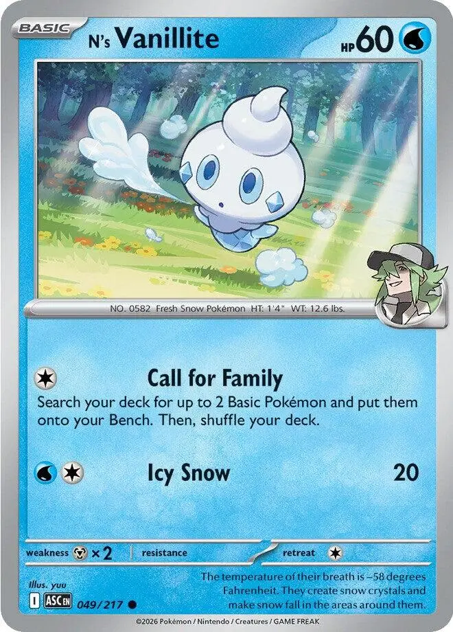 N's Vanillite (049/217) [Mega Evolution: Ascended Heroes] 1