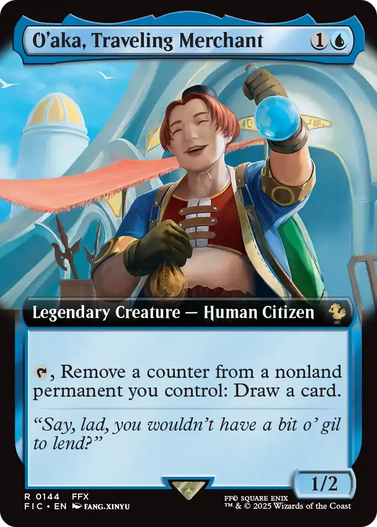 O'aka, Traveling Merchant (Extended Art) [Final Fantasy Commander] 1