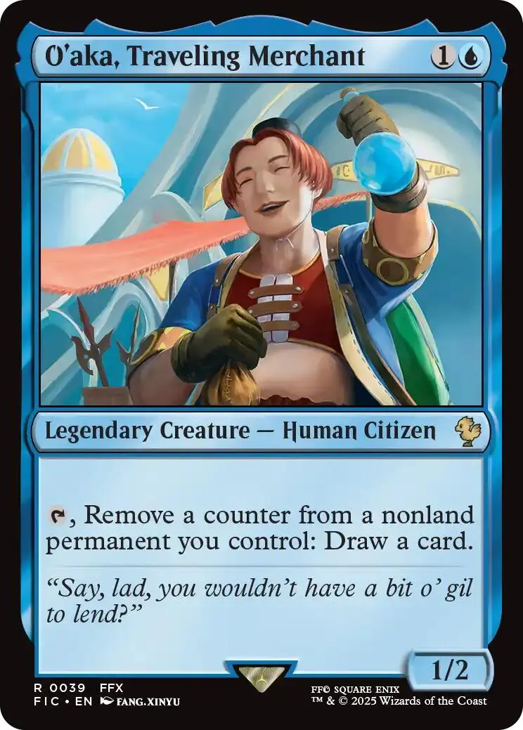 O'aka, Traveling Merchant (Surge Foil) [Final Fantasy Commander] 1
