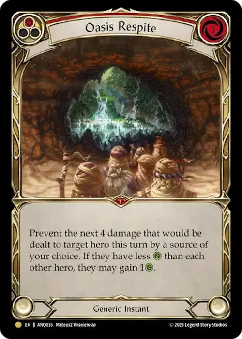 Oasis Respite (Red) (Gold) [Anq035] (Compendium Of Rathe - Antiquity Pack) 1