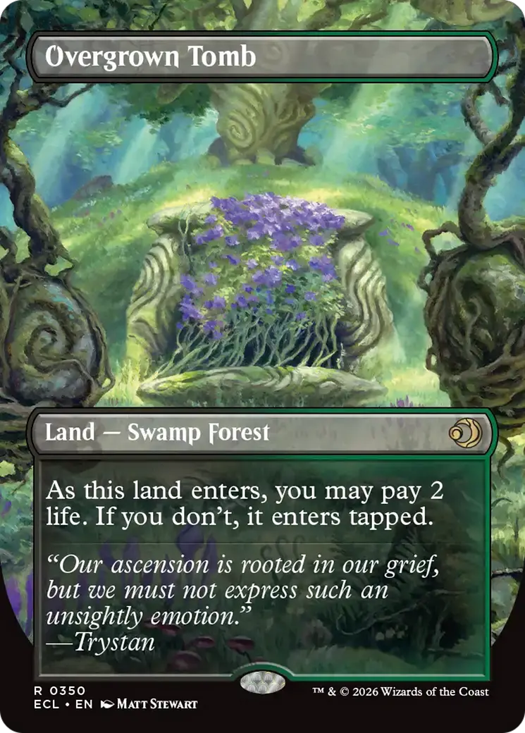 Overgrown Tomb (Borderless) [Lorwyn Eclipsed] 1