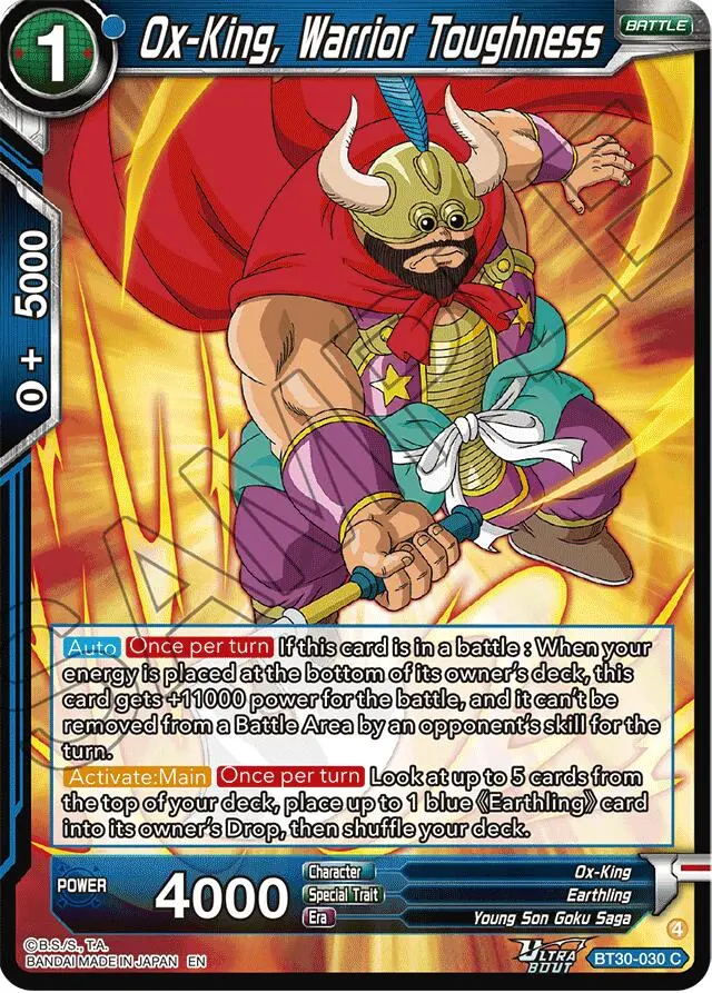Ox-King, Warrior Toughness (Bt30-030) [Three Glorious Fighters] 1