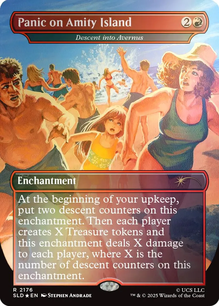 Panic On Amity Island - Descent Into Avernus (Rainbow Foil) [Secret Lair Drop Series] 1