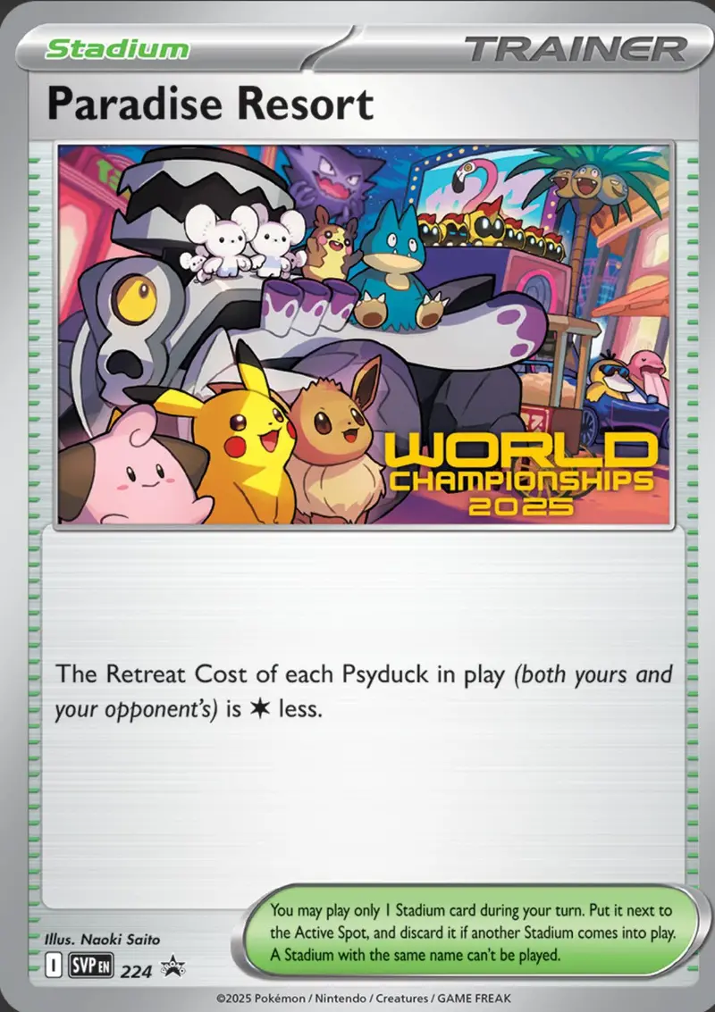 Paradise Resort (224) (World Championships 2025) [Scarlet & Violet: Black Star Promos] 1