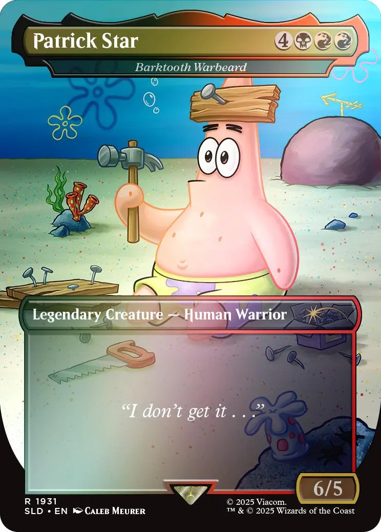 Patrick Star - Barktooth Warbeard (Rainbow Foil) [Secret Lair Drop Series] 1