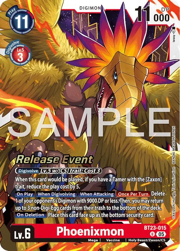 Phoenixmon [Bt23-015] [Hackers' Slumber Release Event Cards] 1