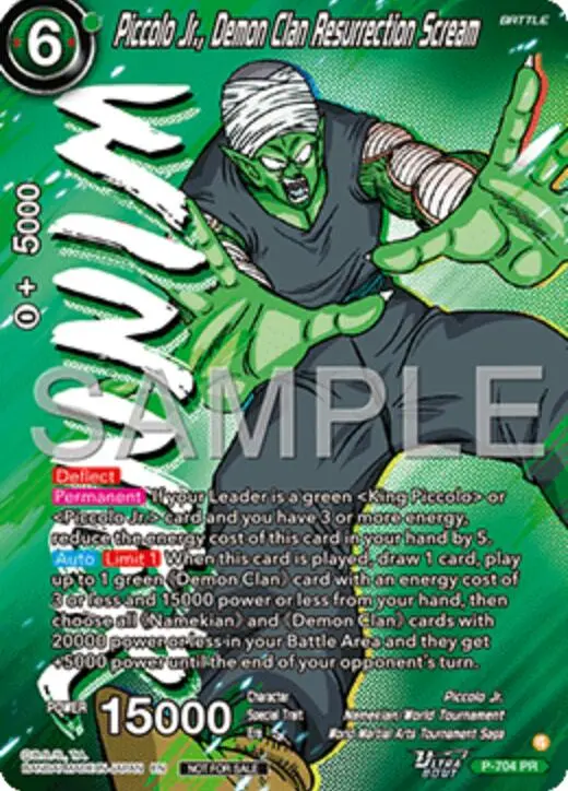 Piccolo Jr., Demon Clan Resurrection Scream (Ultra-Bout Series Tournament Pack Vol.13) (Winner) (P-704) [Tournament Promotion Cards] 1