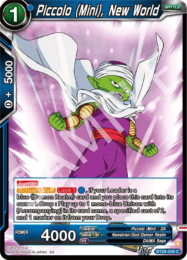 Piccolo (Mini), New World (Bt28-036) [Prismatic Clash] 1