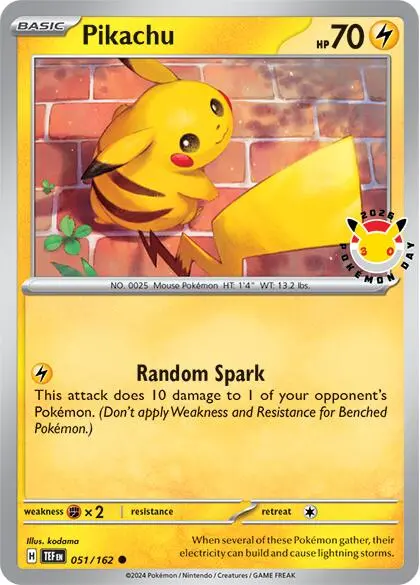 Pikachu (051/162) (Pokemon Day 2026) [Miscellaneous Cards] 1