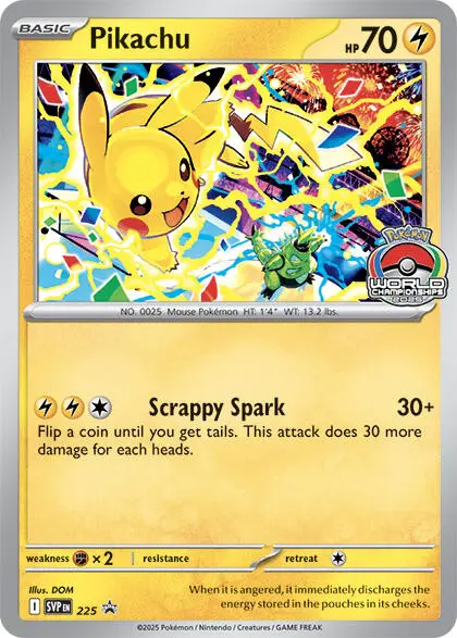 Pikachu (225) (World Championship 2025) [Scarlet & Violet: Black Star Promos] 1