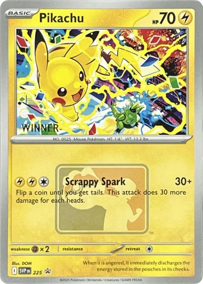 Pikachu (225) (World Championship 2025) [Winner] [Scarlet & Violet: Black Star Promos] 1