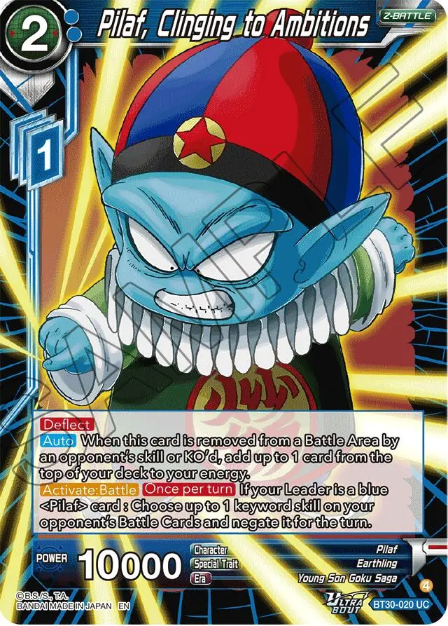Pilaf, Clinging To Ambitions (Bt30-020) [Three Glorious Fighters] 1