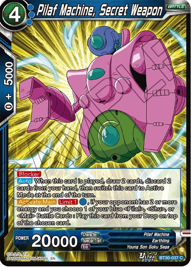 Pilaf Machine, Secret Weapon (Bt30-037) [Three Glorious Fighters] 1