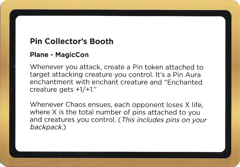 Pin Collector's Booth (Black Lotus Unknown Planechase) [Oversize Cards] 1