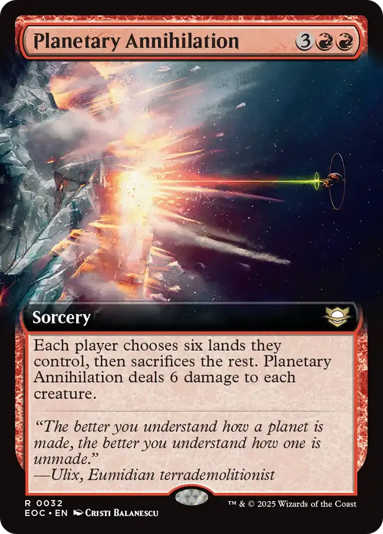 Planetary Annihilation (Extended Art) [Edge Of Eternities Commander] 1