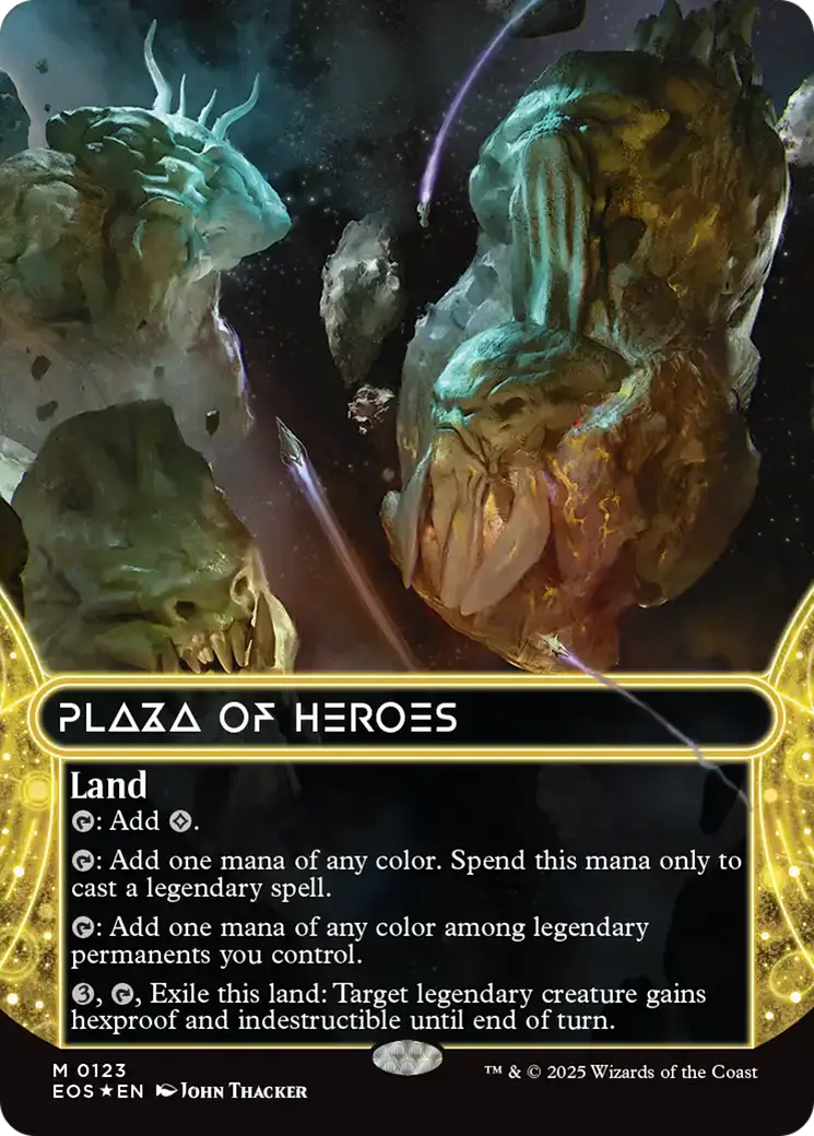 Plaza Of Heroes (0123) (Borderless) (Galaxy Foil) [Edge Of Eternities: Stellar Sights] 1