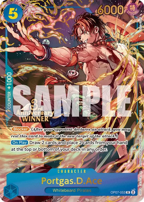 Portgas.D.Ace (Op07-053) (3Rd Anniversary Winner) [One Piece Promotion Cards] 1