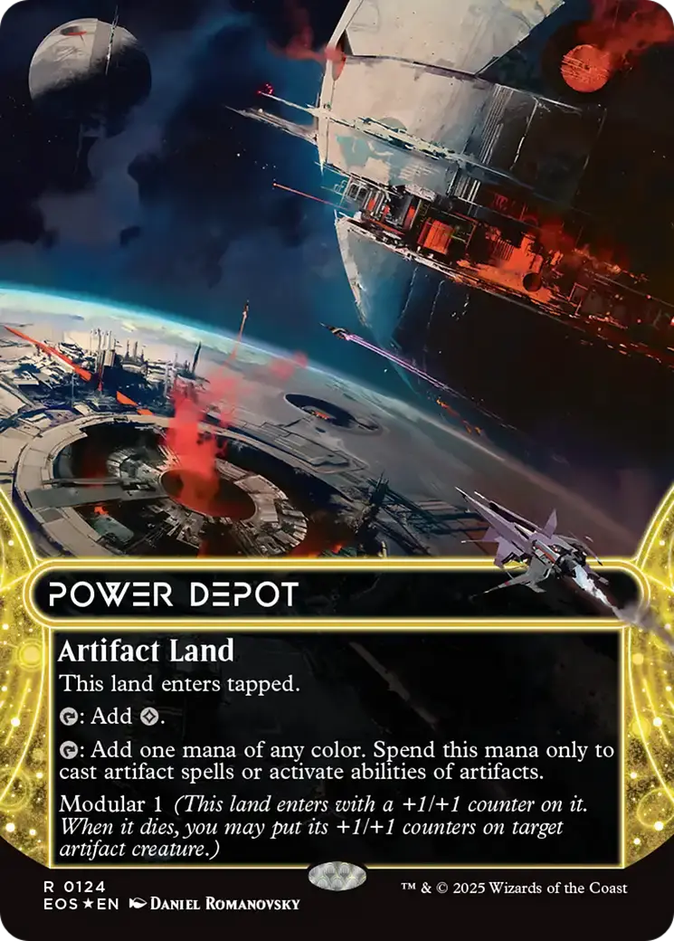 Power Depot (0124) (Borderless) (Galaxy Foil) [Edge Of Eternities: Stellar Sights] 1