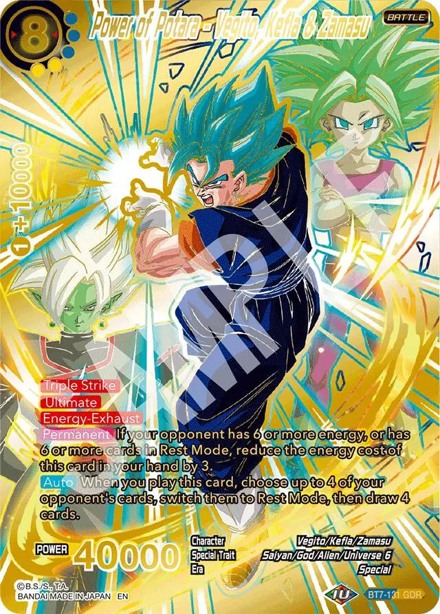 Power Of Potara - Vegito, Kefla & Zamasu (Gdr) (Bt7-131) [Fearsome Rivals] 1