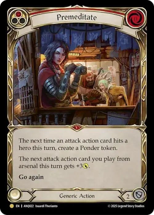 Premeditate (Red) (Gold) [Anq022] (Compendium Of Rathe - Antiquity Pack)  Rainbow Foil 1