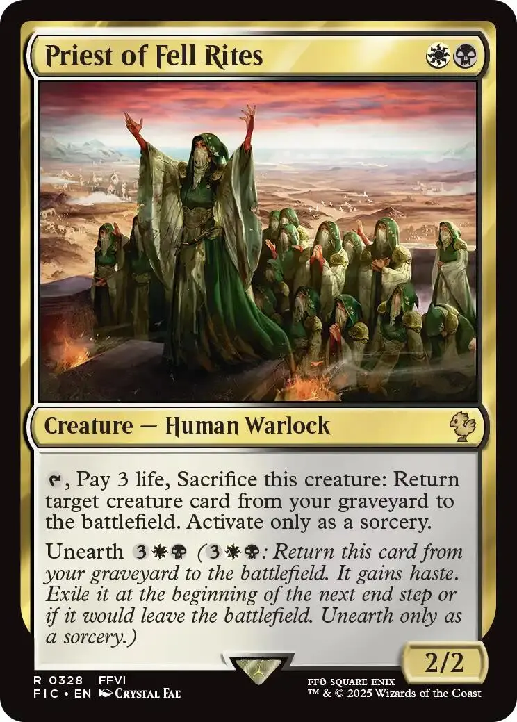 Priest Of Fell Rites (Surge Foil) [Final Fantasy Commander] 1