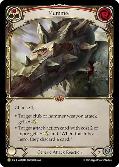 Pummel (Red) (Gold) [Anq032] (Compendium Of Rathe - Antiquity Pack) 1