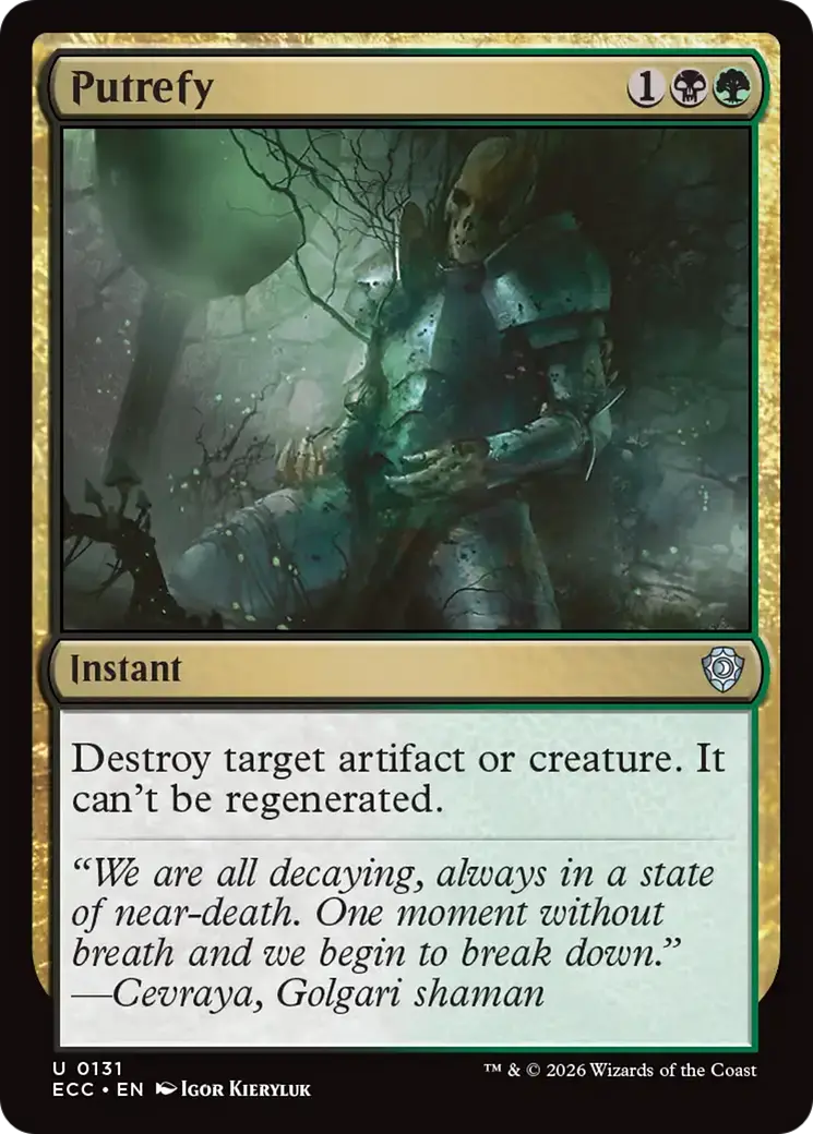 Putrefy [Lorwyn Eclipsed Commander] 1
