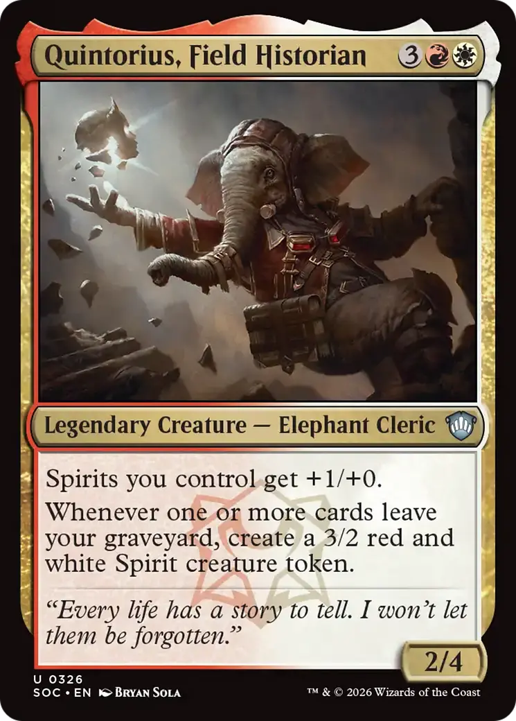 Quintorius, Field Historian [Secrets Of Strixhaven Commander] 1