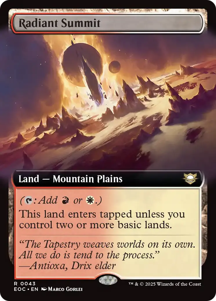 Radiant Summit (Extended Art) [Edge Of Eternities Commander] 1