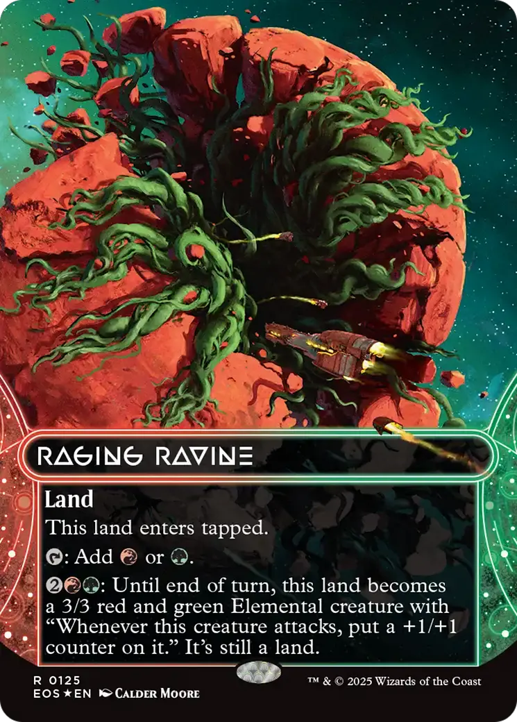 Raging Ravine (0125) (Borderless) (Galaxy Foil) [Edge Of Eternities: Stellar Sights] 1