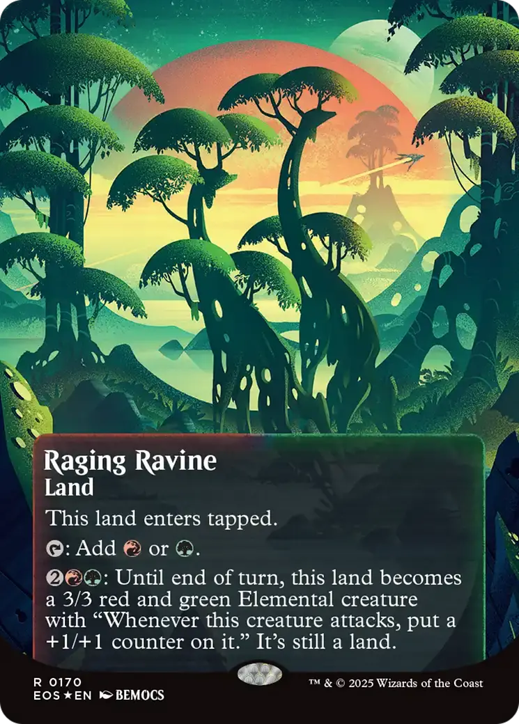 Raging Ravine (0170) (Borderless) (Galaxy Foil) [Edge Of Eternities: Stellar Sights] 1