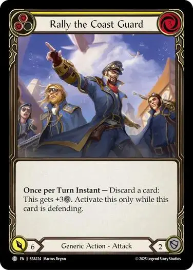 Rally The Coast Guard (Yellow) [Sea224] (High Seas)  Rainbow Foil 1