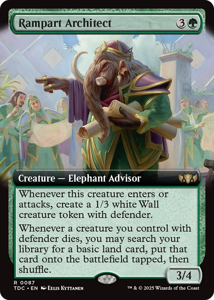 Rampart Architect (Extended Art) [Tarkir: Dragonstorm Commander] 1