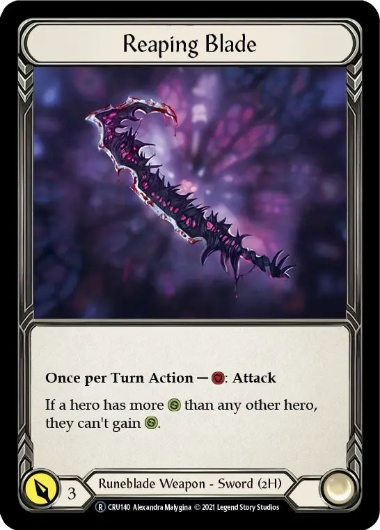 Reaping Blade (Rainbow Foil) [Cru140-Rf] Unlimited Rainbow Foil 1
