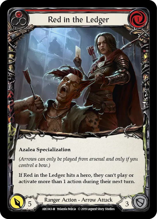Red In The Ledger [Arc043-M] 1St Edition Rainbow Foil 1