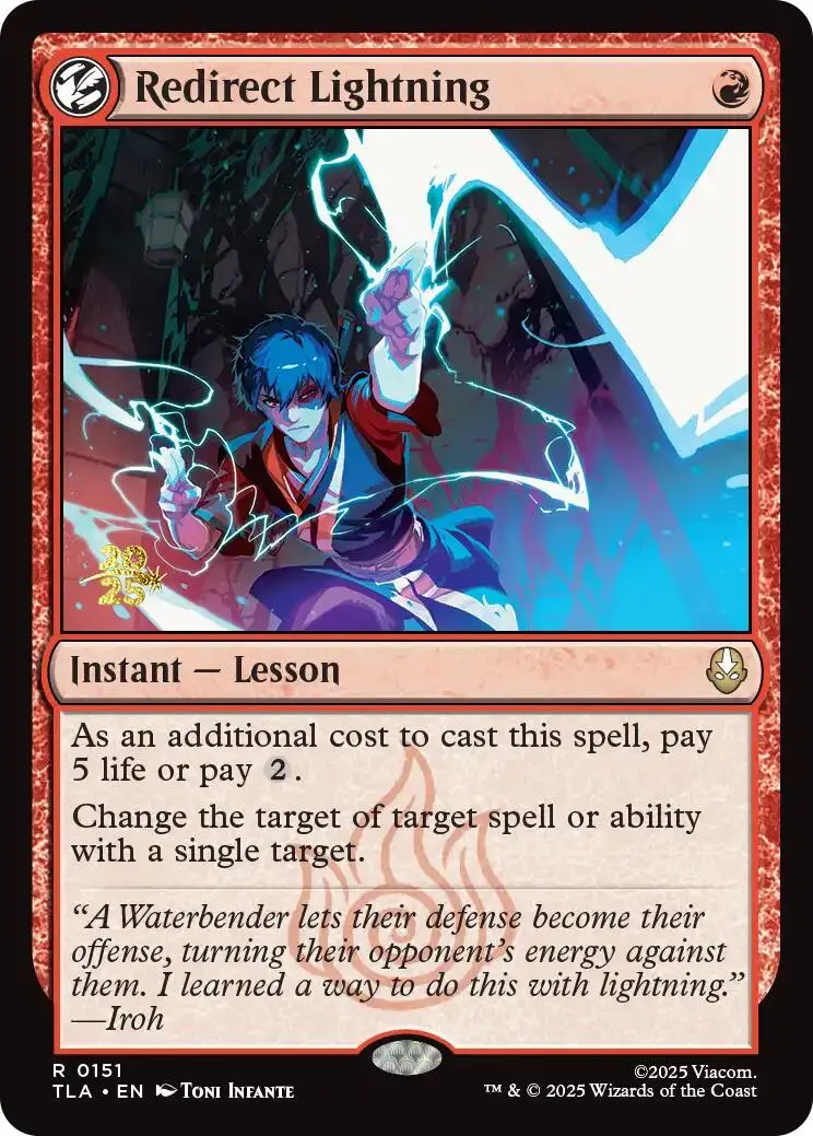Redirect Lightning [Avatar: The Last Airbender Prerelease Cards] 1