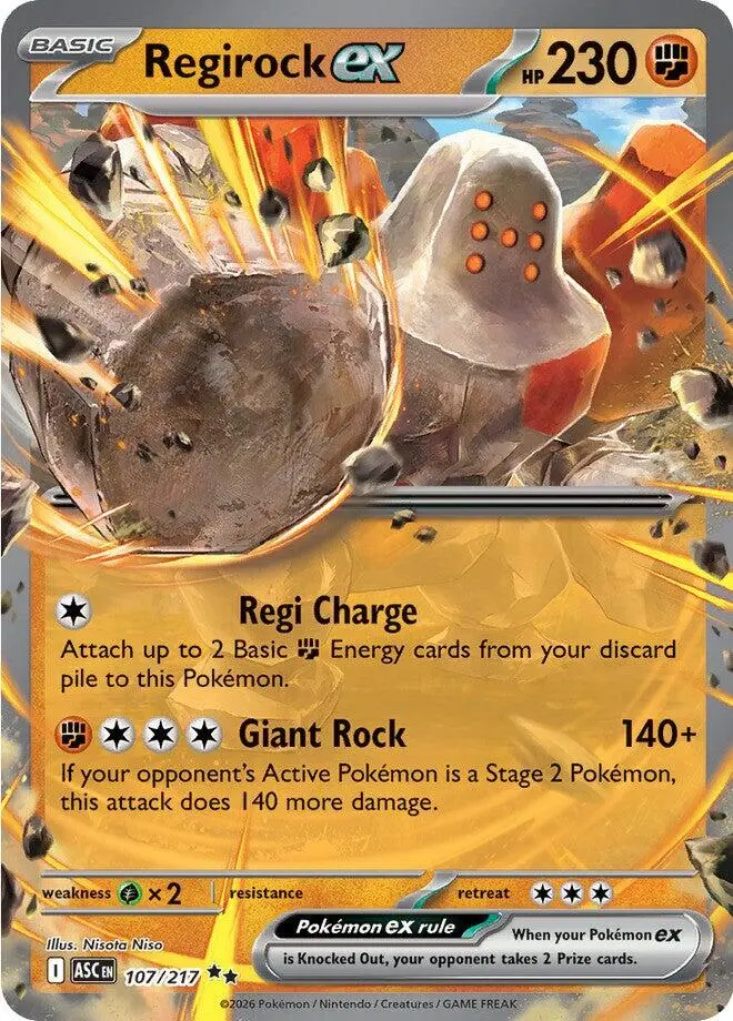 Regirock Ex (107/217) [Mega Evolution: Ascended Heroes] 1